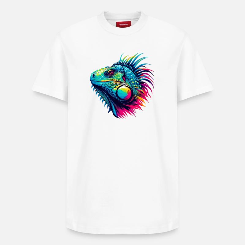 Iguane - T-shirt unisexe décontracté en coton Supima – de SPREAD - blanc