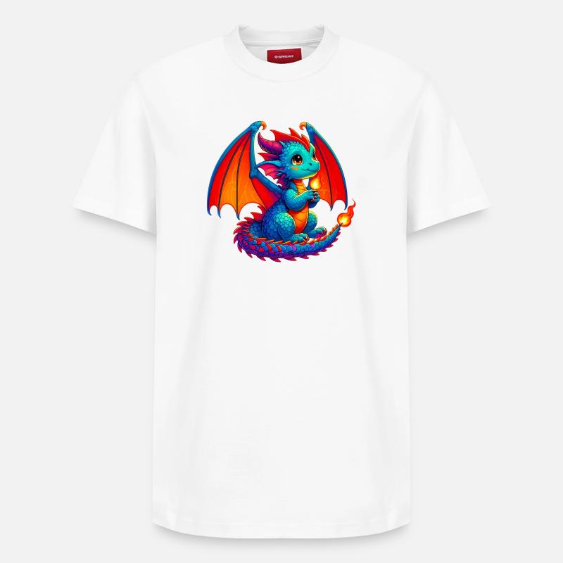 Dragon - T-shirt unisexe décontracté en coton Supima – de SPREAD - blanc