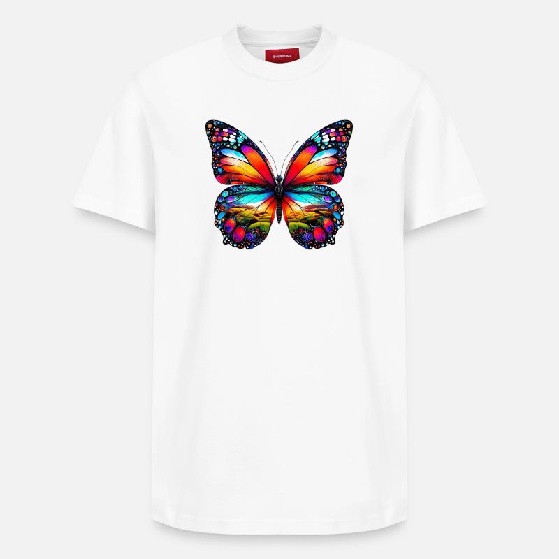 Papillon - T-shirt unisexe décontracté en coton Supima – de SPREAD - blanc