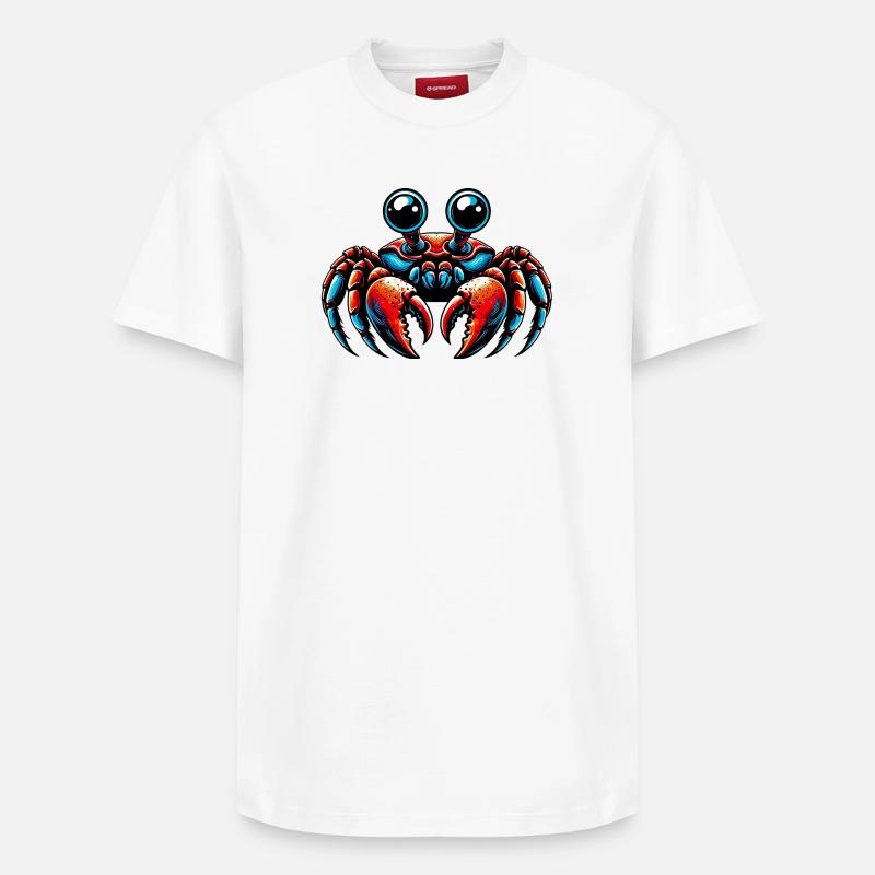 Crabe - T-shirt unisexe décontracté en coton Supima – de SPREAD - blanc