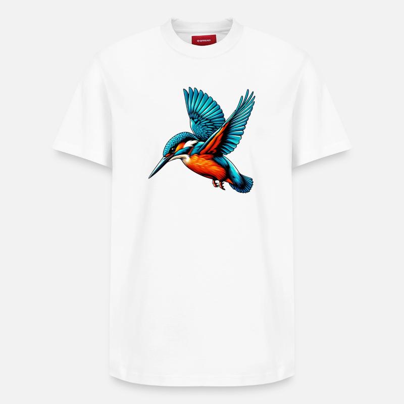 Eisvogel - Relaxed Unisex Supima Cotton T-Shirt – von SPREAD - Weiß
