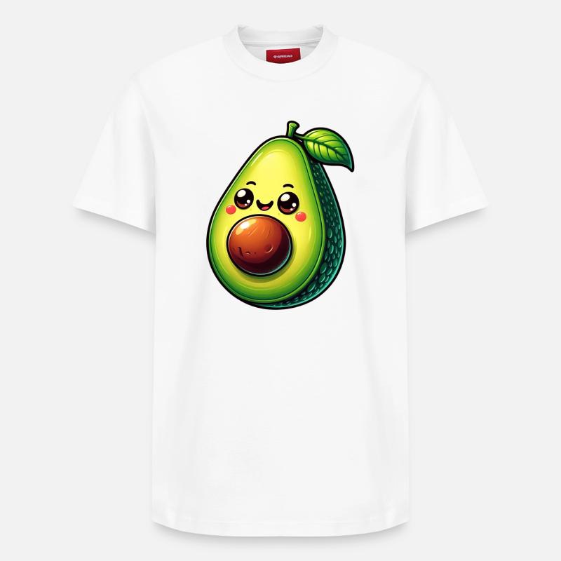 Avocado - Relaxed Unisex Supima Cotton T-Shirt – von SPREAD - Weiß