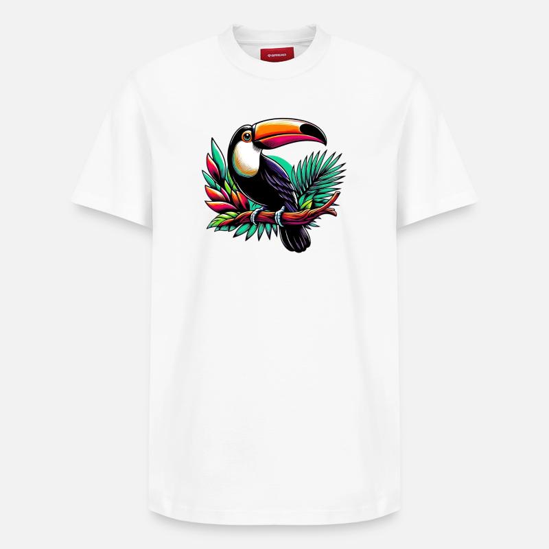 Toucan - T-shirt unisexe décontracté en coton Supima – de SPREAD - blanc