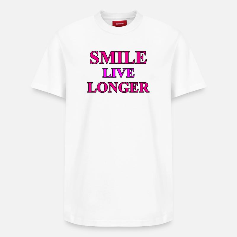 Sourire - T-shirt unisexe décontracté en coton Supima – de SPREAD - blanc