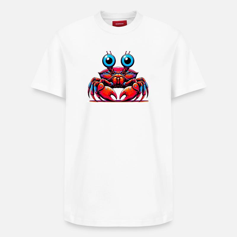 Crabe - T-shirt unisexe décontracté en coton Supima – de SPREAD - blanc
