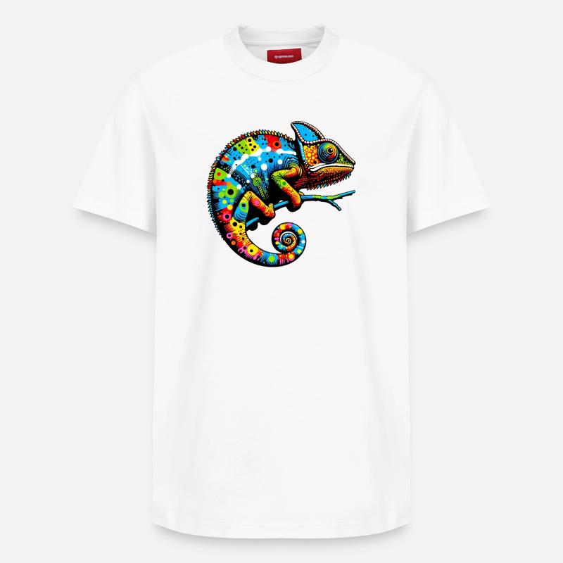 Caméléon - T-shirt unisexe décontracté en coton Supima – de SPREAD - blanc