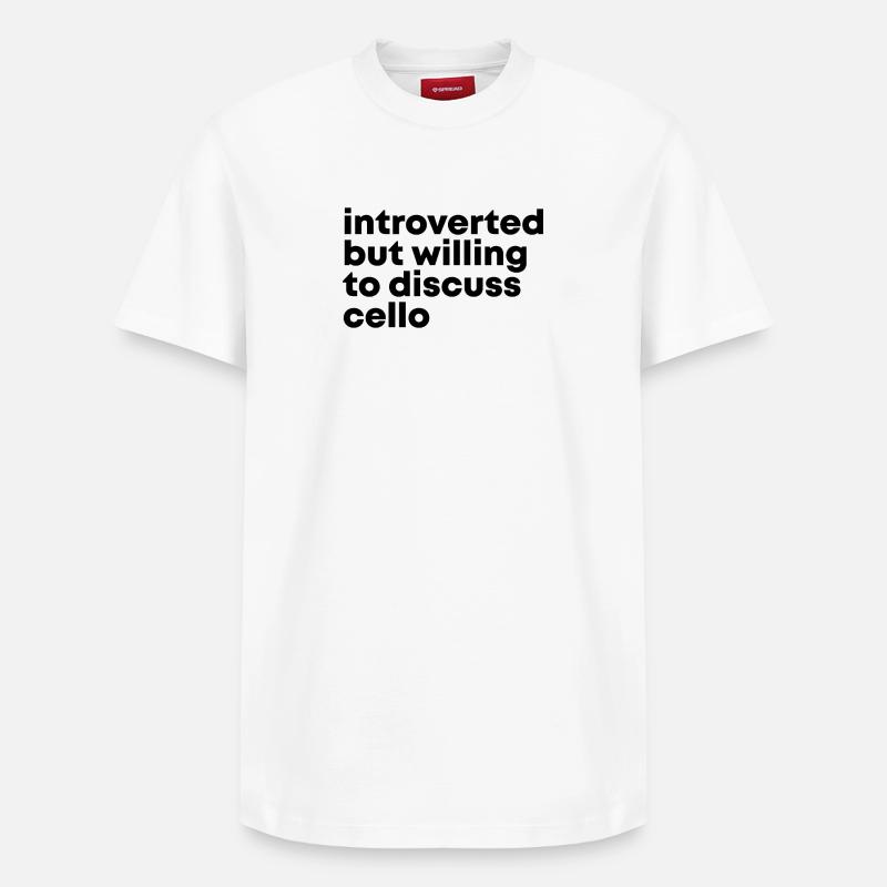 violoncelle - T-shirt unisexe décontracté en coton Supima – de SPREAD - blanc
