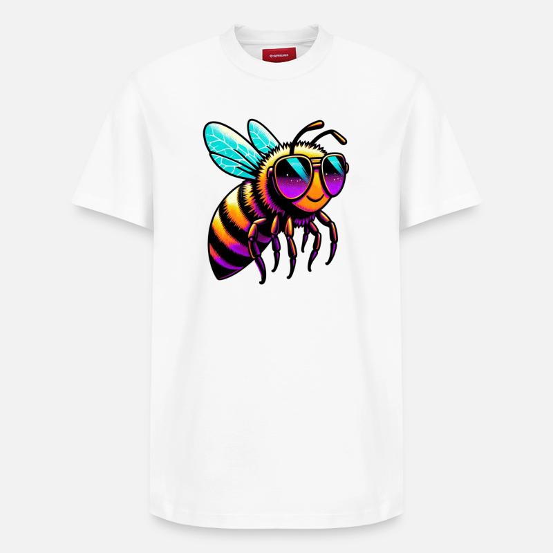 Abeille - T-shirt unisexe décontracté en coton Supima – de SPREAD - blanc