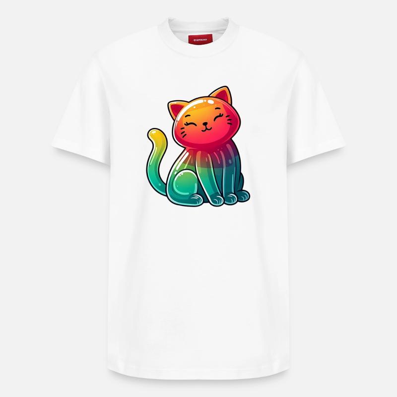 Chat - T-shirt unisexe décontracté en coton Supima – de SPREAD - blanc