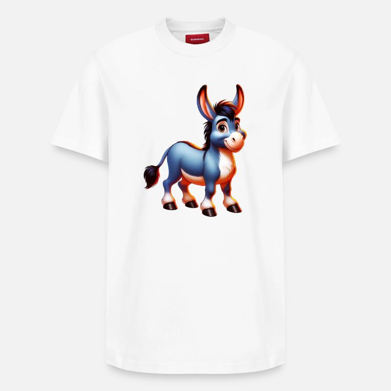 Mule âne - T-shirt unisexe décontracté en coton Supima – de SPREAD - blanc