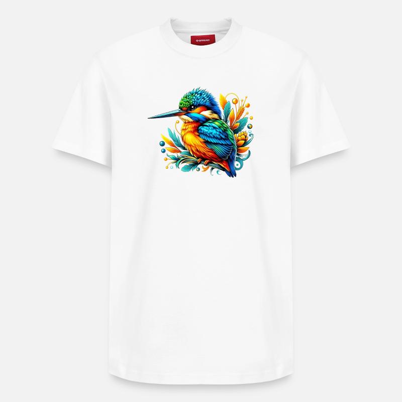 Eisvogel - Relaxed Unisex Supima Cotton T-Shirt – von SPREAD - Weiß