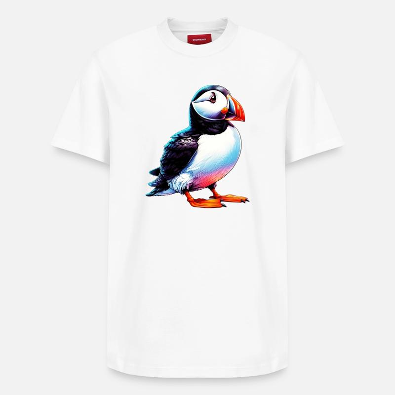 Macareux - T-shirt unisexe décontracté en coton Supima – de SPREAD - blanc