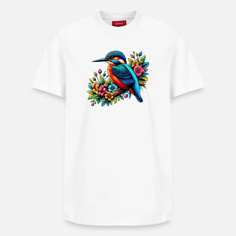 Eisvogel - Relaxed Unisex Supima Cotton T-Shirt – von SPREAD - Weiß
