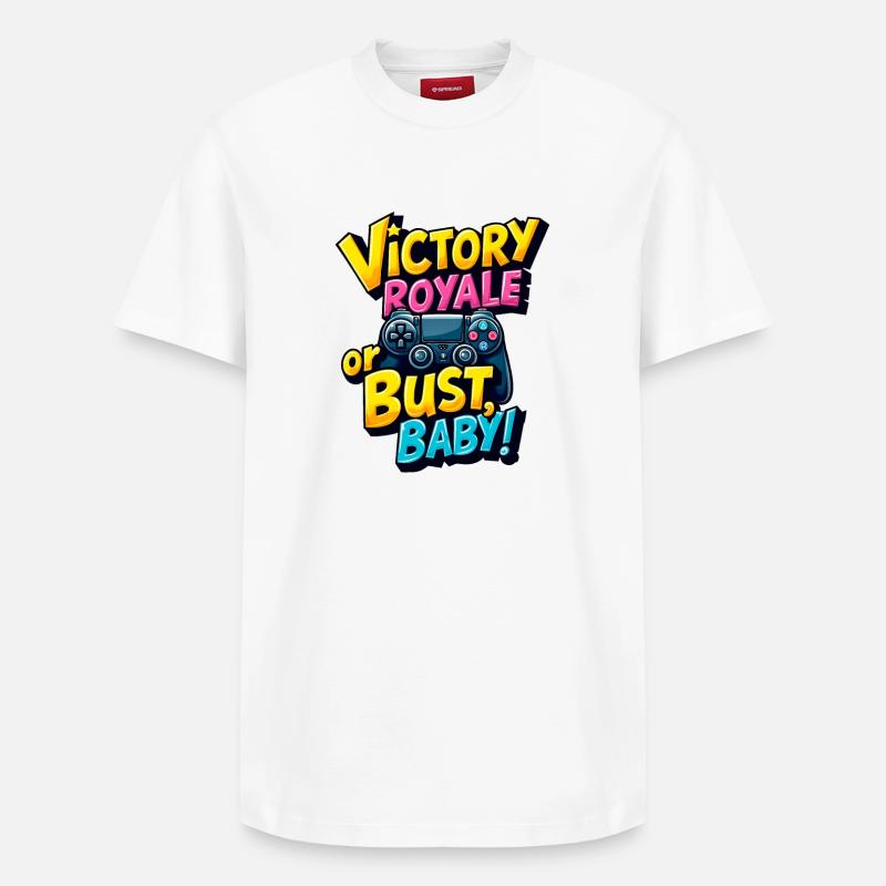 VICTOIRE ROYALE OU BUSTE, BÉBÉ ! - T-shirt unisexe décontracté en coton Supima – de SPREAD - blanc