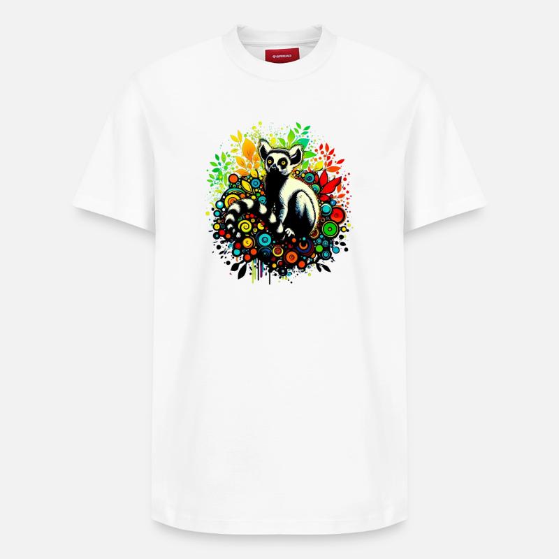 Lémurien - T-shirt unisexe décontracté en coton Supima – de SPREAD - blanc