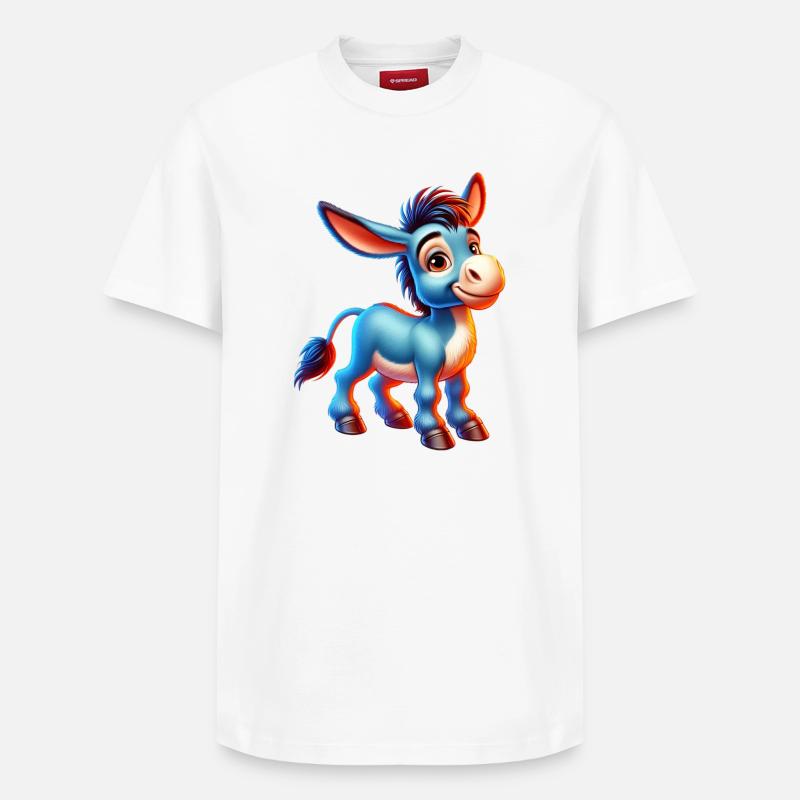 Mule âne - T-shirt unisexe décontracté en coton Supima – de SPREAD - blanc