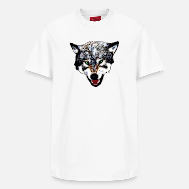 Loup - T-shirt unisexe décontracté en coton Supima – de SPREAD - blanc