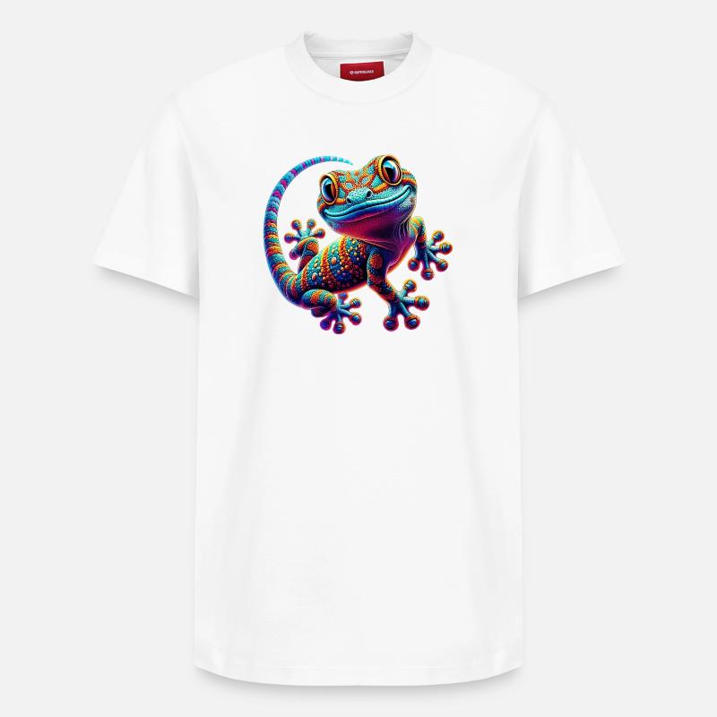 Gecko - T-shirt unisexe décontracté en coton Supima – de SPREAD - blanc