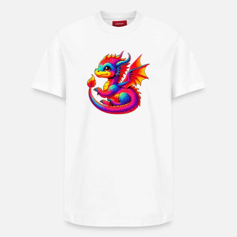 Dragon - T-shirt unisexe décontracté en coton Supima – de SPREAD - blanc