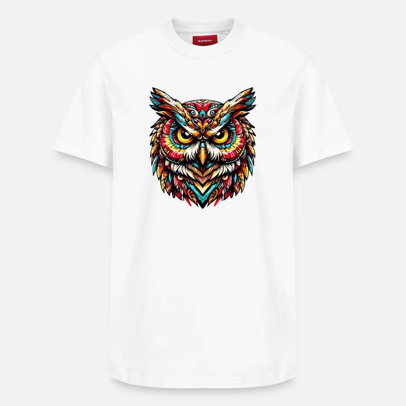 Hibou - T-shirt unisexe décontracté en coton Supima – de SPREAD - blanc