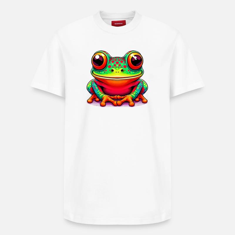 Grenouille - T-shirt unisexe décontracté en coton Supima – de SPREAD - blanc