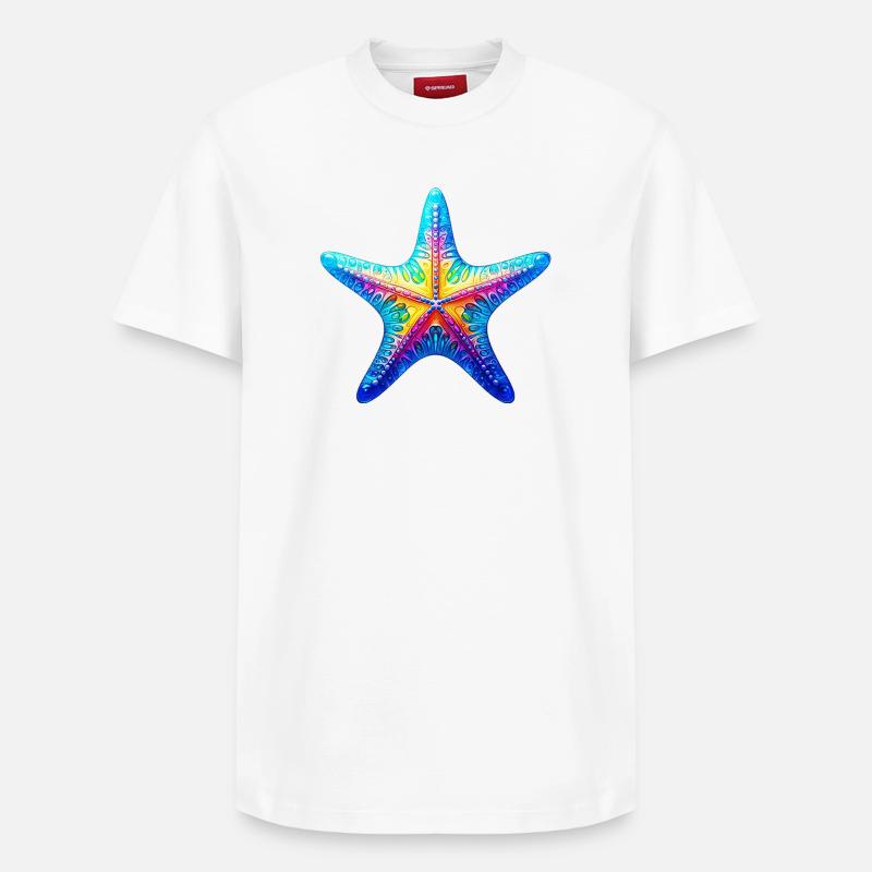Étoile de mer - T-shirt unisexe décontracté en coton Supima – de SPREAD - blanc