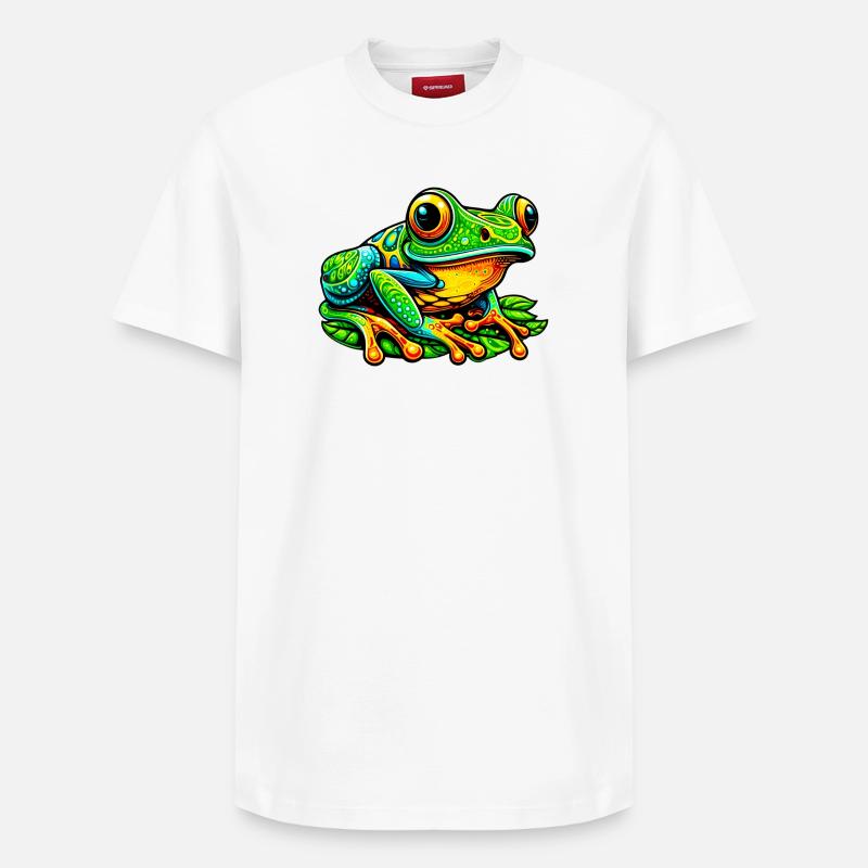 Grenouille - T-shirt unisexe décontracté en coton Supima – de SPREAD - blanc