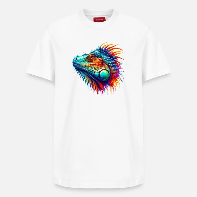Iguane - T-shirt unisexe décontracté en coton Supima – de SPREAD - blanc