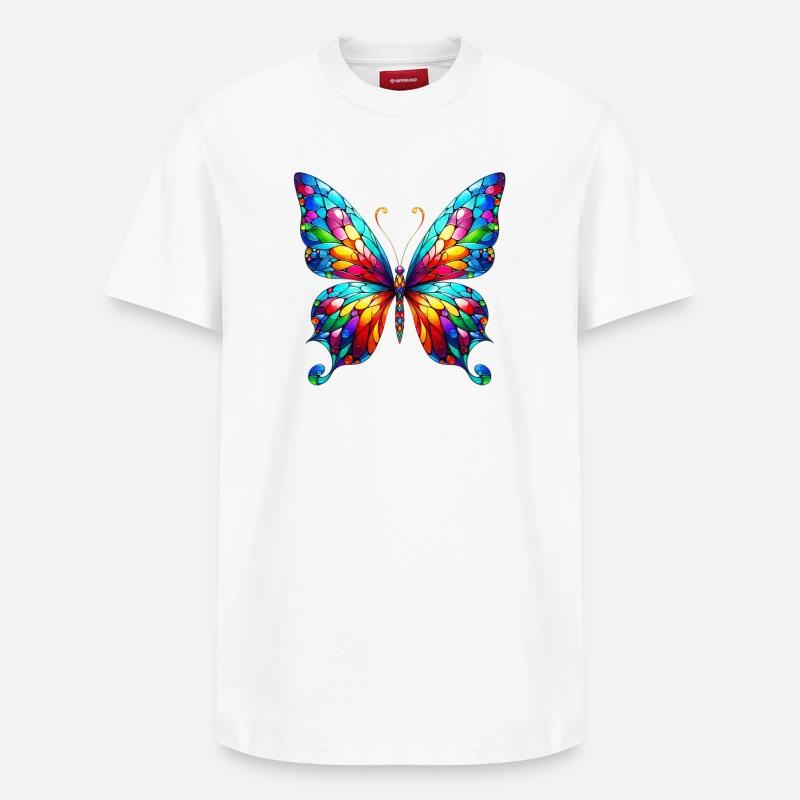 Papillon - T-shirt unisexe décontracté en coton Supima – de SPREAD - blanc
