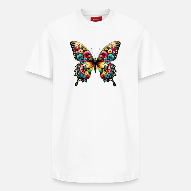 Papillon - T-shirt unisexe décontracté en coton Supima – de SPREAD - blanc