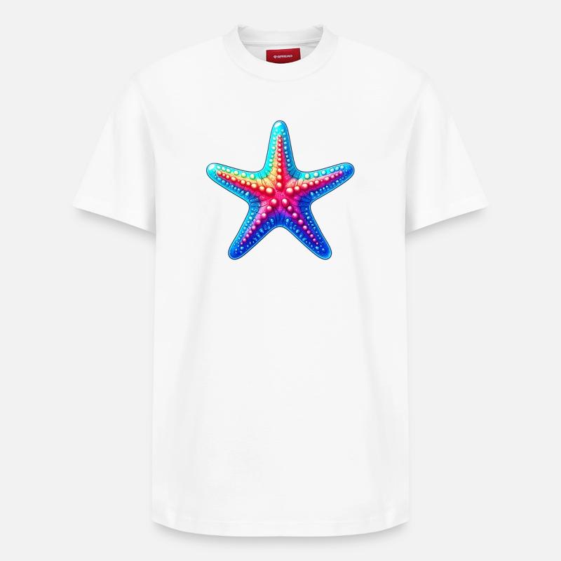 Étoile de mer - T-shirt unisexe décontracté en coton Supima – de SPREAD - blanc