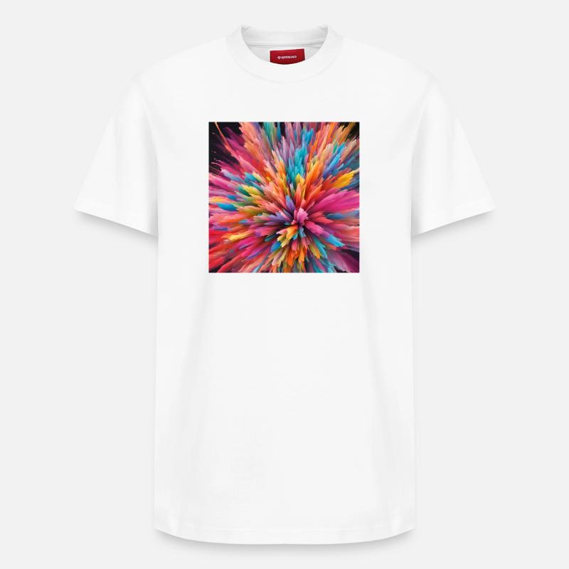 Explosion de couleurs - T-shirt unisexe décontracté en coton Supima – de SPREAD - blanc