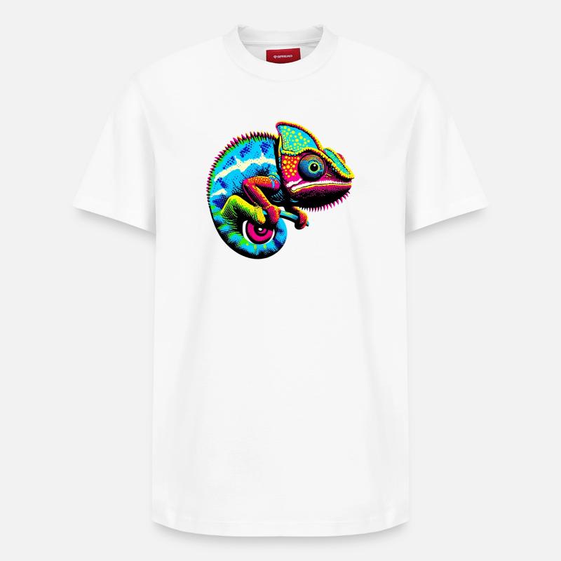 Caméléon - T-shirt unisexe décontracté en coton Supima – de SPREAD - blanc