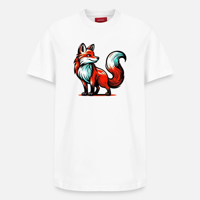 Fuchs - Relaxed Unisex Supima Cotton T-Shirt – von SPREAD - Weiß
