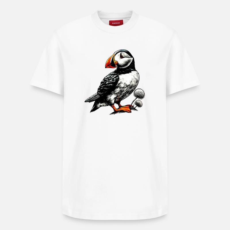 Macareux - T-shirt unisexe décontracté en coton Supima – de SPREAD - blanc