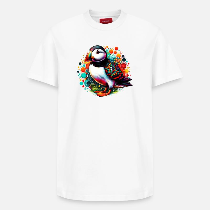 Macareux - T-shirt unisexe décontracté en coton Supima – de SPREAD - blanc