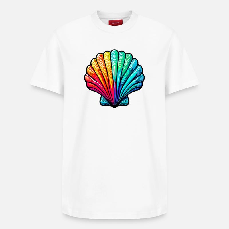 Coquille - T-shirt unisexe décontracté en coton Supima – de SPREAD - blanc