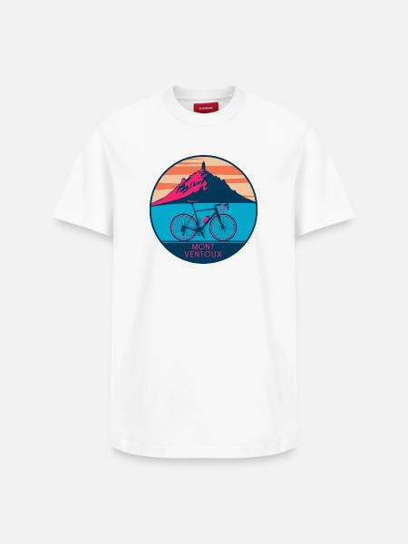 Design de T-shirt Mont Ventoux - Relaxed Unisex Supima Cotton T-Shirt – by SPREAD - white