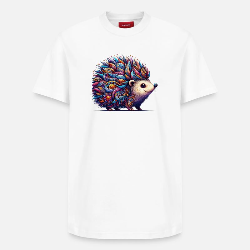 Hérisson - T-shirt unisexe décontracté en coton Supima – de SPREAD - blanc