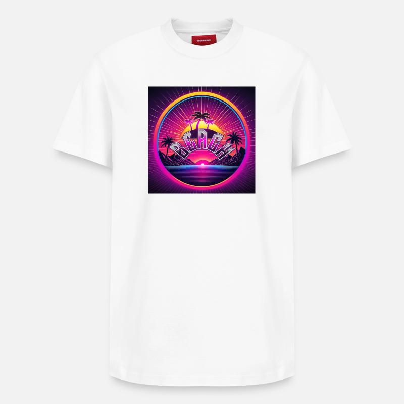 Plage - T-shirt unisexe décontracté en coton Supima – de SPREAD - blanc