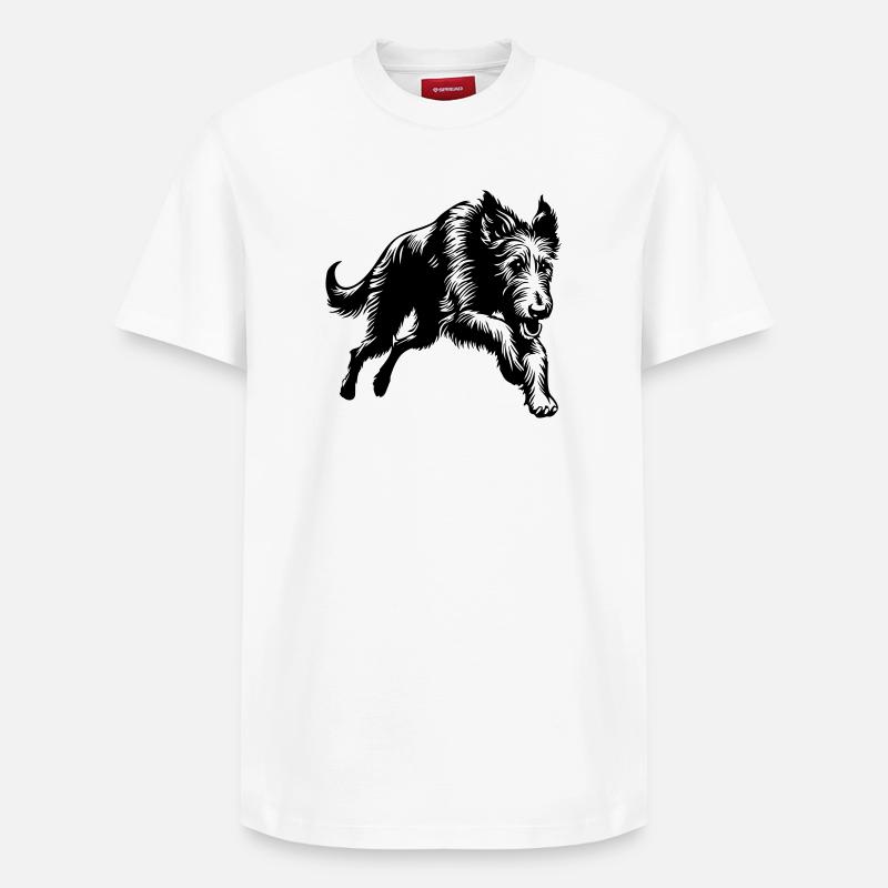 Irish Wolfhound - Relaxed Unisex Supima Cotton T-Shirt – by SPREAD - white