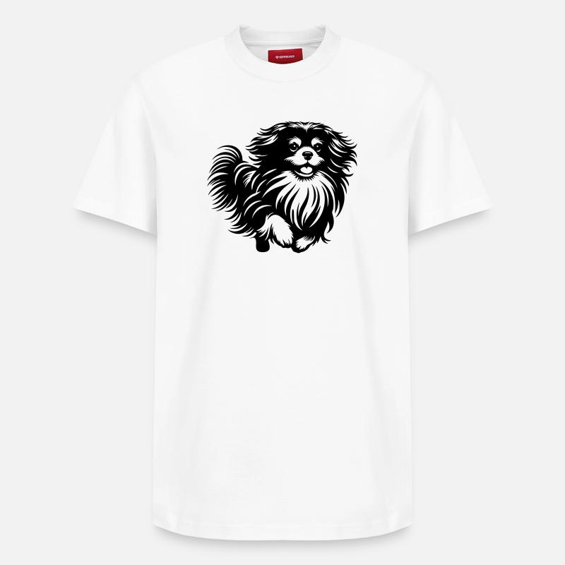 Tibetan Spaniel - Relaxed Unisex Supima Cotton T-Shirt – by SPREAD - white