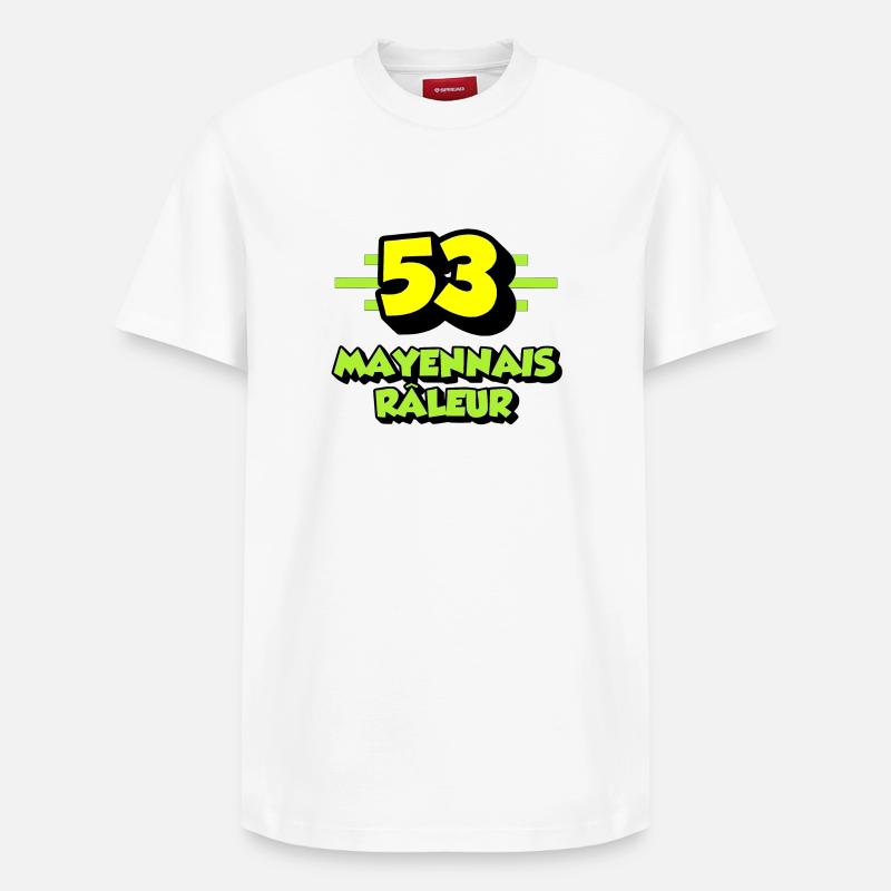 Mayennais râleur - T-shirt unisexe décontracté en coton Supima – de SPREAD - blanc
