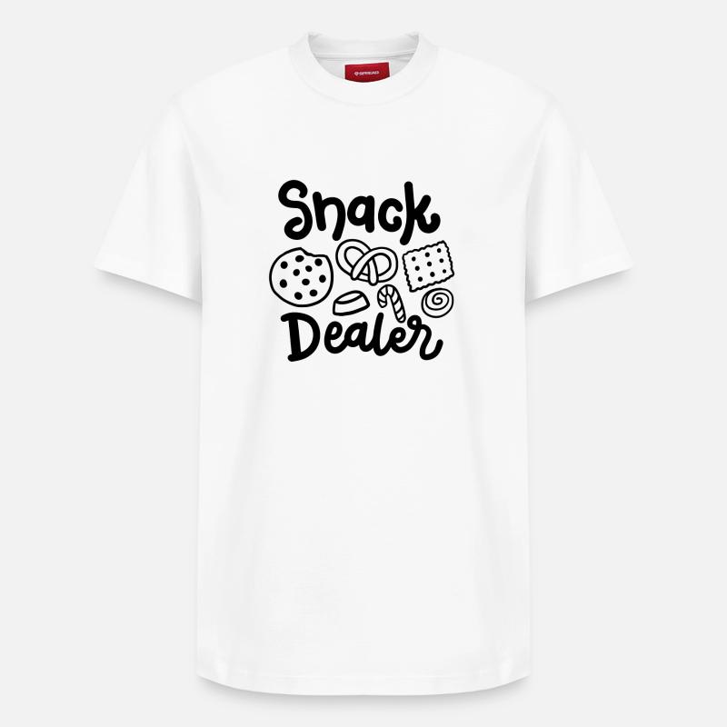 Snacks Essen Snack - Relaxed Unisex Supima Cotton T-Shirt – von SPREAD - Weiß