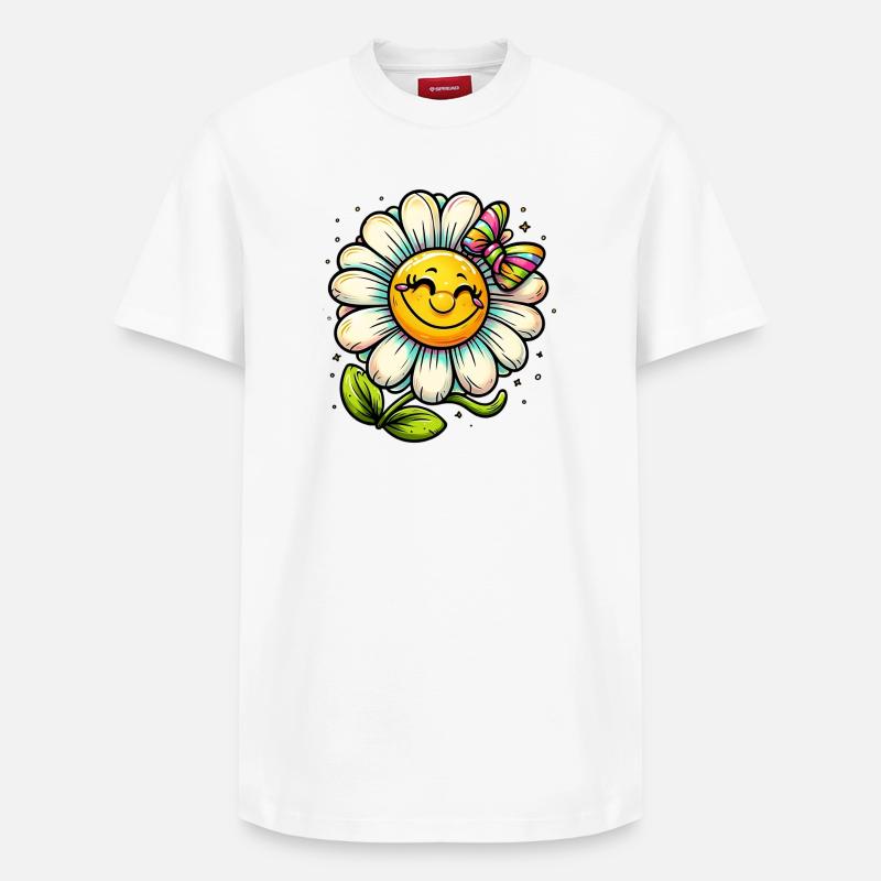 Gänseblümchen - Relaxed Unisex Supima Cotton T-Shirt – von SPREAD - Weiß