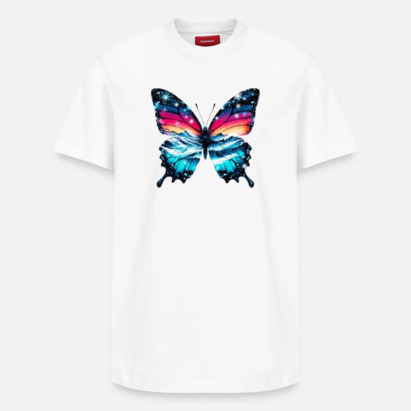 Papillon - T-shirt unisexe décontracté en coton Supima – de SPREAD - blanc