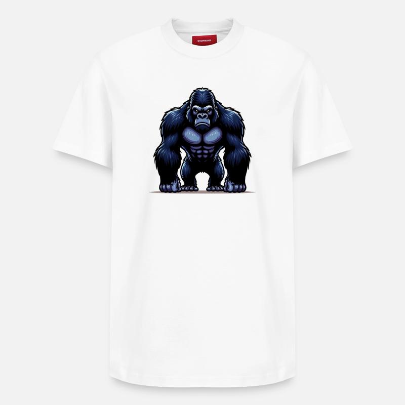 Gorille - T-shirt unisexe décontracté en coton Supima – de SPREAD - blanc
