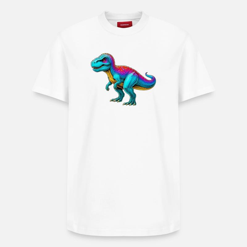 Dinosaure - T-shirt unisexe décontracté en coton Supima – de SPREAD - blanc