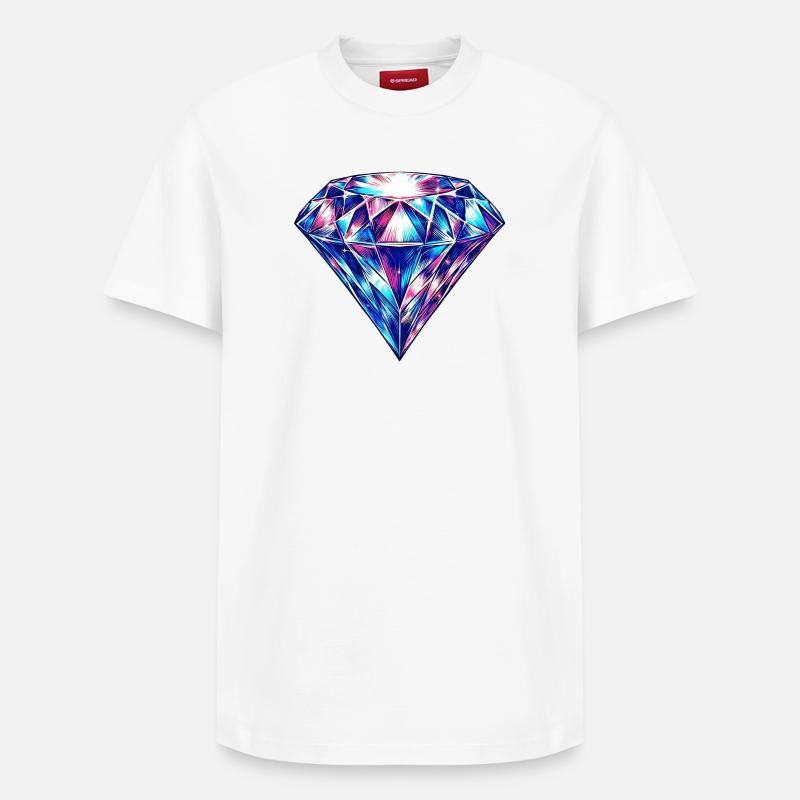 Diamant - T-shirt unisexe décontracté en coton Supima – de SPREAD - blanc