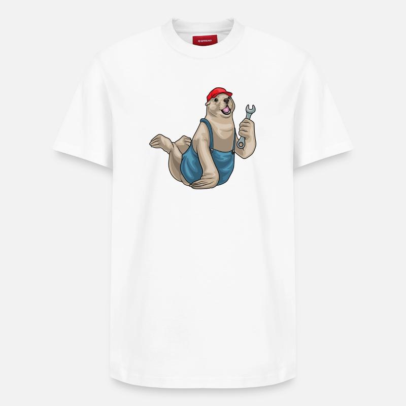 Clé mécanique de joint - T-shirt unisexe décontracté en coton Supima – de SPREAD - blanc
